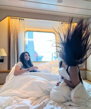 Akshata Sonawane Instagram - Our cruise trip in a nutshell 🌰 

Don’t miss the last picture 🤫🤣