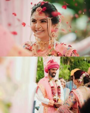 Akshata Sonawane Instagram - From the lush landscapes of the South to the vibrant traditions of Maharashtra, their love story transcended boundaries. In the heartwarming saga of Vishnu and a Akshata, every chapter is written in the ink of love, diversity, and a promise to cherish each other's roots. Together, they embark on a journey where love has no boundaries, promising each other a world full of happiest and joy for a forever🧿💌#lovebeyondboundaries 

Hitched together: @akshatasonawane and @i_cavalry 
Mua: @pujathakkar_mua
Location: @pushpvatikaresort
.
.
.
#love #alwaysandforever #southmeetsnorth #southmeetsmaharashtra #epiclove #lovestory #weddingphotography #weddingvibes #weddingscenes #maharashtrianwedding #fyp #fypage #fy #explorepage #explore #exploremore #samjagdaleproductions #imagestudios #marriage