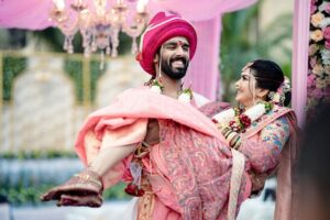 Akshata Sonawane Instagram - 02.12.23 ❤️
The best day of our lives. We got married in front of our friends and relatives in a traditional Maharashtrian way. We seek your blessings in our beginning of forever. 🧿

#AkshVishPyaarVyaar

Wedding Photography: @samjagdaleproductions 
Event Planners: @agrimaevent 
Makeup & Hair: @pujathakkar_mua