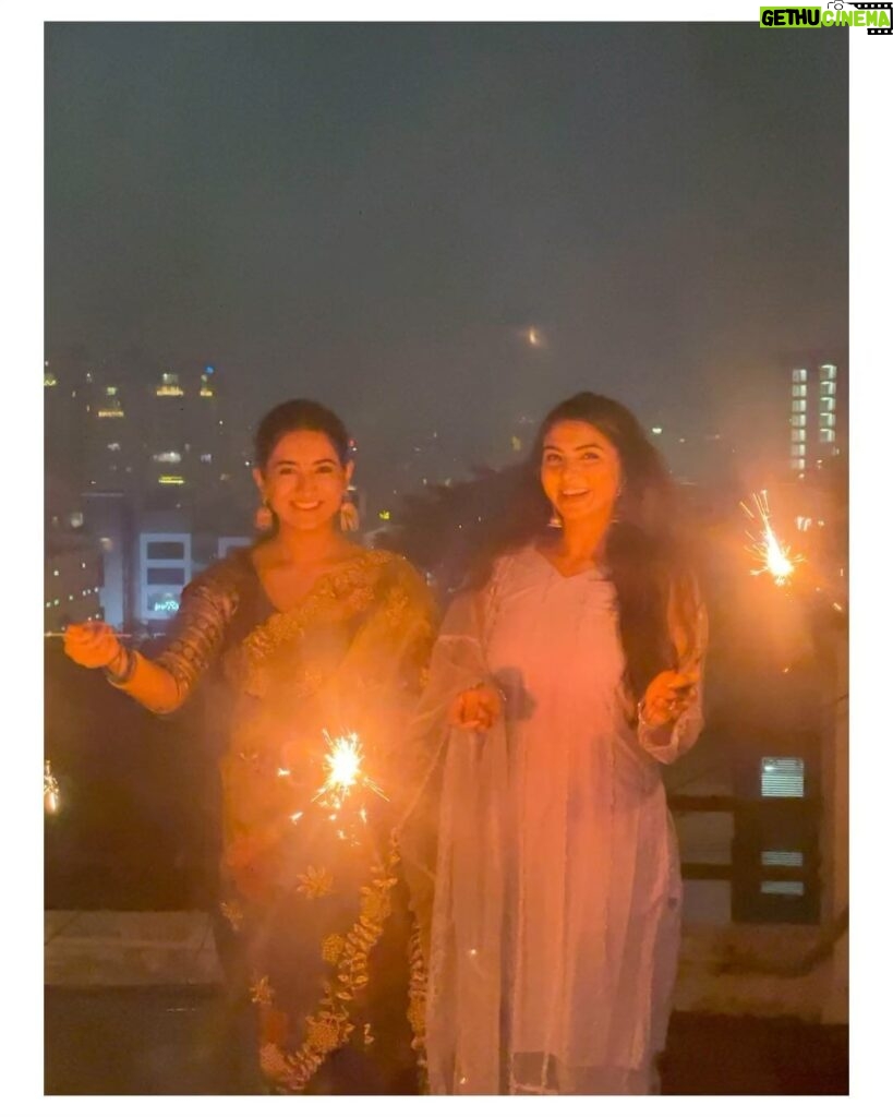 Akshata Sonawane Instagram - My late Diwali post: This Diwali was away from home and it was just..well.. HOME ❤️ I celebrated the festival with the love of my life, with my future in-laws and friends turned family, nothing could have made it more festive ✨ Cleaning MY house for Diwali, lighting it up, elevating the decor with my small flower rangoli, performing the poojas while my mother-in-law explaining the Telugu Rituals, celebrating with my new family, attending an amazing Diwali party hosted by @rashi.real , vibing on Bollywood songs and lighting up some sparkles cuz I hate crackers lol.. the day was so long and yet went by pretty quickly! But my favourite part of the day was driving back my boo and him playing loud songs for me, both of us singing our hearts out. I watched him shed few happy tears while he told me how this is his dream come true 🥺 It was 3 am when we reached home and I made dosas for him cuz he was hungry. CORE MEMORY 🫶🏻 It’s so beautiful sometimes you do these little things not knowing you are creating your own little rituals. So many firsts this year, but the first Diwali celebration at my new house with my new family holds a special place in my heart! ❤️ Hyderabad