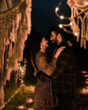 Akshata Sonawane Instagram - I met a guy a year back and I fell in love. The kind of love I’ve only always imagined to one day find. The kind of love I didn’t know exists.

I fell in love with his innocence, his kindness, his patience and his efforts.
I fell in love with his chicken curry he one day made for me just because I was missing home food.
I fell in love more and more watching him with his family and eventually I fell in love with his family.
I fell in love with his “adi na pilla ra!”
I fell in love everytime he went down on his knee, drunk proposing me and waking up the next day cursing himself saying “I want to do this right!”

And right he did.

I’ve always imagined my dream proposal to be in the mountains. In the abundance of green, nature’s peace, nippy breeze and a little drizzle.

On the eve of 9th October 2023, the man of my dreams got down on one knee and asked me to marry him, in the most perfect way possible.
..and I said YES! 💍❤️

PC: @clickzz_ofraj