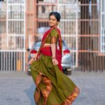Akshatha Ajit Instagram - 📸 @twilightzone_photography Hairstyle: @deepathomas_makeover_artistry MUA: @harinimakeoverartist 👗 @mokshe_rental_destination . . . #ethinicwear #traditionallook #halfsaree #temple #akshu #photoshoot #akshathaaajit🌺✨