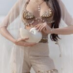 Alanna Panday Instagram - #KALKIxALANNA 🐚 Another one of my favourites we designed for this collaboration collection! Wearing the shell bralette with the sequins sharara pants. Click the link in my bio to shop this look.