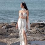 Alanna Panday Instagram - #KALKIxALANNA is finally here and I’m so excited to share it with you guys! This capsule collection is inspired by all things I love the most - Silhouettes inspired by sirens, colours of the water, sand and earth and elements like shells and pearls 🐚 Click on link in my bio to shop the collection!