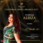 Aleeza Khan Instagram - Thankyou so much 💫💫💫 Universal india awards 2023 for the Nomination.. See you tonight !!! @universal_india_awards Looking forward for the funfilled Evening !!! ♥️♥️♥️