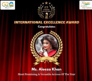 Aleeza Khan Instagram - Thankyou to the team - INTERNATIONAL EXCELLENCE AWARDS
❤️❤️ IEA  FOR THE NOMINATION .❤️❤️❤️
Ms.aleeza khan is Nominated - IEA BOOK OF WORLD RECORDs For THE Most promising and Versatile actress 2023. 

Thankyou So much for the consideration.!!!

Looking forward for the gr8 Evening Ahead!!! 

Cheers 🍻🍻🍻🍻 

#awards #ieabookofworldrecords
#actor #actress #award #reward #awardsnight 2023 #cheers #achievement #hardwork #strength #courage. #happiness. #alhumdullilah #totallyblessed