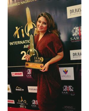 Aleeza Khan Instagram - 🌟❤️🌟 International iconic awards Season 9 2023🌟❤️🌟

❤️ 8th June 2023 ❤️
Date To Be Remembered !!!!

🌟🌟Hard work always pays of !!!🌟🌟

Won the title of" the Best Promoter of India 2023.Quiet Not a usual title looking at my Career Journey. But I am a multifunctioning and multi talented girl. Who believes in being different and doing different. So here I am. 
Completed My New task. From Being an actor, to an influencer , from an anchor to a  branding partner to, a promoter, to an organiser to a mediator ,also a grooming teacher . Quiet alott OF titles. Its Good to be different..always loved the title of being versatile. 

My 50th award In my gallery, From  a special Event " International iconic awards Season 9 2023 " to a special Title i got " International Iconic Best promoter of india 2023" . Big thankyou to my team , who worked really hard while I was away, taking responsibilities and running around day and night for making the show Happen amd successful.without you all we wouldn't have made it. ❤️❤️❤️❤️

Show Sponsored by 
@sarkarbookofficial 
@kgfbookofficial 
 @justmerchantthings

without whom the Show wouldn't be successful and reach to its destination. The final judgement day. 

The journey began 5 months back , with immense pressure, a test of hardwork. Quiet a roller coaster ride. Wasnt Easy for any1 of us. Too many ups downs , tiffs and clashes, But in the End what Goes Well Ends well.My 1st Ever Event as An Associate Organiser. And a promoter with my 2 lovely people.

@mohammed_nagaman @iadityakhurana 

Thankyou for believing in Me and making me a part of @internationaliconicaward 
Truly a special one. ❤️🌟❤️🌟❤️

Big thanks to @pinnaclecelebs @thesantoshgupta 

 Special thanx to this wonderful human Being @6_ankitgupta 
It's a pleasure to Receive an award From You. ✌🏻✌🏻✌🏻 

Best days Coming darling !!! Chao chao 😍😍😍 

#award #awards #awardwinning #winner #love #film #music #totally blessed #alhumdullilah #photography #design #art #awardnight2023 #recognition #awardshow #instagram #movie #instagood #bollywood #actor #influencer #india #cinema #director #business #congratulations #trophy #movies #event  #motivation