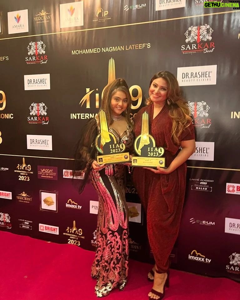 Aleeza Khan Instagram - 🌟❤️🌟 International iconic awards Season 9 2023🌟❤️🌟 ❤️ 8th June 2023 ❤️ Date To Be Remembered !!!! 🌟🌟Hard work always pays of !!!🌟🌟 Won the title of" the Best Promoter of India 2023.Quiet Not a usual title looking at my Career Journey. But I am a multifunctioning and multi talented girl. Who believes in being different and doing different. So here I am. Completed My New task. From Being an actor, to an influencer , from an anchor to a branding partner to, a promoter, to an organiser to a mediator ,also a grooming teacher . Quiet alott OF titles. Its Good to be different..always loved the title of being versatile. My 50th award In my gallery, From a special Event " International iconic awards Season 9 2023 " to a special Title i got " International Iconic Best promoter of india 2023" . Big thankyou to my team , who worked really hard while I was away, taking responsibilities and running around day and night for making the show Happen amd successful.without you all we wouldn't have made it. ❤️❤️❤️❤️ Show Sponsored by @sarkarbookofficial @kgfbookofficial @justmerchantthings without whom the Show wouldn't be successful and reach to its destination. The final judgement day. The journey began 5 months back , with immense pressure, a test of hardwork. Quiet a roller coaster ride. Wasnt Easy for any1 of us. Too many ups downs , tiffs and clashes, But in the End what Goes Well Ends well.My 1st Ever Event as An Associate Organiser. And a promoter with my 2 lovely people. @mohammed_nagaman @iadityakhurana Thankyou for believing in Me and making me a part of @internationaliconicaward Truly a special one. ❤️🌟❤️🌟❤️ Big thanks to @pinnaclecelebs @thesantoshgupta Special thanx to this wonderful human Being @6_ankitgupta It's a pleasure to Receive an award From You. ✌🏻✌🏻✌🏻 Best days Coming darling !!! Chao chao 😍😍😍 #award #awards #awardwinning #winner #love #film #music #totally blessed #alhumdullilah #photography #design #art #awardnight2023 #recognition #awardshow #instagram #movie #instagood #bollywood #actor #influencer #india #cinema #director #business #congratulations #trophy #movies #event #motivation St Andrews Auditorium