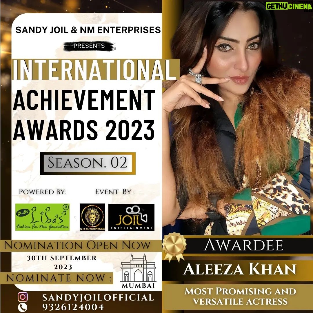 Aleeza Khan Instagram - ๐๐๐ง๐๐ฒ ๐๐จ๐ข๐ฅ & ๐๐ ๐๐ง๐ญ๐๐ซ๐ฉ๐ซ๐ข๐ฌ๐๐ฌ ๐๐ซ๐๐ฌ๐๐ง๐ญ ๐๐ฒ ๐๐ก๐ง๐๐ฅ๐ก๐๐ง๐๐ข๐ก๐๐ ๐๐๐๐๐ฉ๐๐ ๐๐ก๐ง ๐๐ช๐๐ฅ๐ ๐ฎ๐ฌ๐ฎ๐ฏ ๐๐จ๐ฐ๐๐ซ๐ ๐๐ฒ @am_libas ๐๐ฏ๐๐ง๐ญ ๐๐ฒ @joilentertainment @n.m.productions79 ๐๐๐๐๐๐๐ :- @iamaleezakhan 30th September 2023 Mumbai ๐ ๐๐จ๐ฆ๐ข๐ง๐๐ญ๐ข๐จ๐ง ๐๐ฉ๐๐ง ๐๐จ๐ฐ ๐๐จ๐ซ๐ ๐๐ง๐ช๐ฎ๐ข๐ซ๐ฒ +๐๐ ๐๐๐๐๐๐๐๐๐๐ The awards are supported by respected thought-leaders and business houses, corporates, individuals and entrepreneurs. Raise your company profile & enhance your reputation in market Distinguish your business from your competitors in your industry Help to attract new business by establishing trust for your brand ๐๐๐๐ ๐๐๐๐๐๐๐๐๐๐๐๐๐ invites Brands & Individuals who are pushing the boundaries of Excellence to Participate "The Big Billion possibilities are waiting for you to get honored for your commendable achievements in a small fraction of time which is changing the landscape of business segments you have touched. #award #ipeaa #awards #awardwinning #winner #film #photography #music #art #recognition #awardshow #instagram #fashion #movie #india #instagood #filmfestival #trophy #bollywood Mumbai - เคฎเฅเคเคฌเค