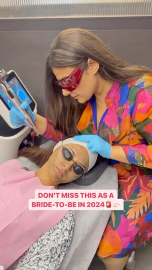 Alisha Prajapati Instagram - SEND this to a bride-to-be who needs a medifacial before her wedding♥️✨

@alishaprajapati went for a customised Q-switch facial for her concerns & to have a glowy face throughout the wedding season!💅