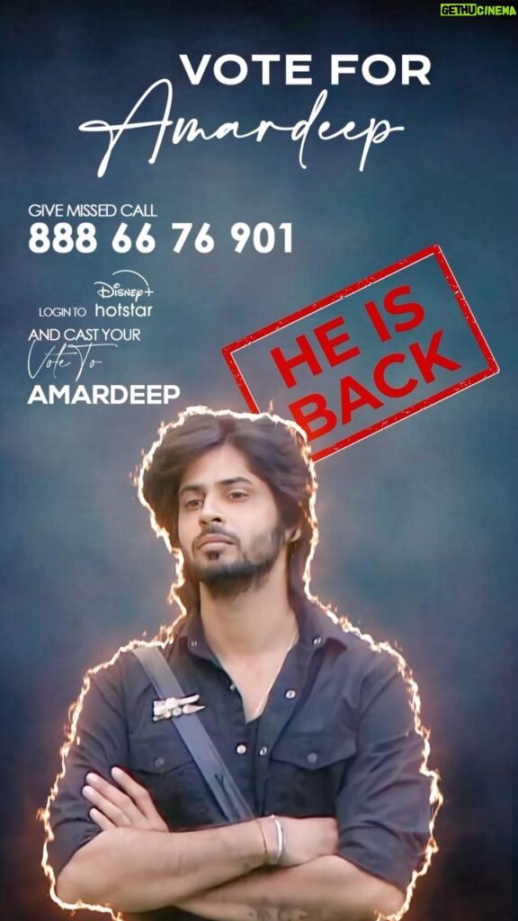 Amardeep Chowdary Instagram - He’s emerging and back in the game.. Please vote and support 🙏❤@amardeep_chowdary How to vote ? * Login to Disney plus hotstar * Search Biggboss Telugu 7 * Tap on vote * Cast 1 vote to Amardeep * Give 1 missed call to 8886676901 #voteforamardeep #supportamardeep #amardeep #biggboss7telugu #starmaa