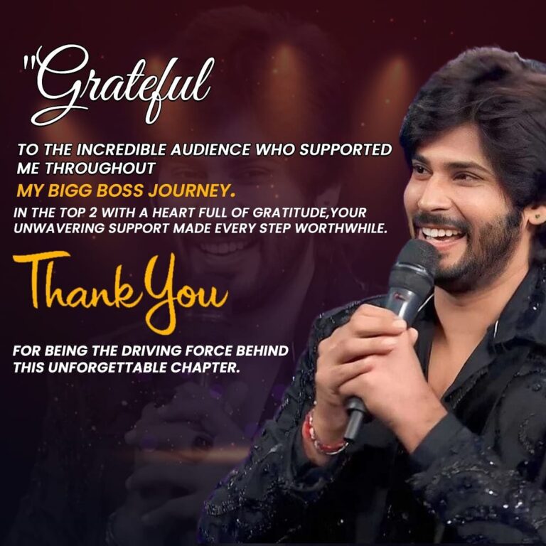Amardeep Chowdary Instagram - With Gratitude to each one of you who stood by me, voted, and supported me throughout my Bigg Boss journey. Your love means the world! Signing Off - Amardeep Chowdary #Gratitude #biggboss7telugu #starmaa #disneyplushotstar #amardeep