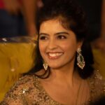 Amritha Aiyer Instagram - All Smiles and happiness loaded when it’s about HANUMAN!!! ☀️☀️☀️💥💥 #hanumanthemovie #hanuman #trailerlaunch 📸- @storiesbydeepu Outfit- @archana.karthick