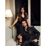 Amruta Deshmukh Instagram - “Someone’s dark fairytale and someone’s twisted fantasy. Together they made magic.” ♥️🖤🪬 • #Engaged #ForeverTogether #18thNovember • Photos by: @shrutisbagwe Hair and MUA: @saurabh_kapade Prasad’s Styling: @tanmay_jangam Wearing: @chetansachala