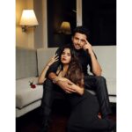 Amruta Deshmukh Instagram - “Someone’s dark fairytale and someone’s twisted fantasy. Together they made magic.” ♥️🖤🪬 • #Engaged #ForeverTogether #18thNovember • Photos by: @shrutisbagwe Hair and MUA: @saurabh_kapade Prasad’s Styling: @tanmay_jangam Wearing: @chetansachala
