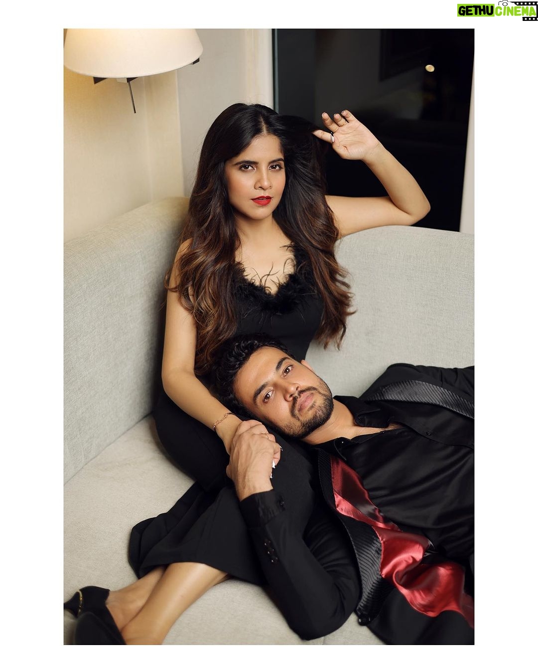 Amruta Deshmukh - 86.4K Likes - “Someone’s dark fairytale and someone’s twisted fantasy. Together they made magic.” ♥️🖤🪬
•
#Engaged #ForeverTogether #18thNovember
•
Photos by: @shrutisbagwe
Hair and MUA: @saurabh_kapade
Prasad’s Styling: @tanmay_jangam Wearing: @chetansachala