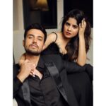 Amruta Deshmukh Instagram - “Someone’s dark fairytale and someone’s twisted fantasy. Together they made magic.” ♥️🖤🪬 • #Engaged #ForeverTogether #18thNovember • Photos by: @shrutisbagwe Hair and MUA: @saurabh_kapade Prasad’s Styling: @tanmay_jangam Wearing: @chetansachala