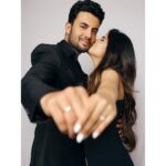 Amruta Deshmukh Instagram - "I came here tonight because when you realize you want to spend the rest of your life with somebody, you want the rest of your life to start as soon as possible." ~When Harry Met Sally • #Engaged #ForeverTogether • Pictures by: @shrutisbagwe Hair and MUA: @saurabh_kapade Prasad’s styling: @tanmay_jangam Wearing: @chetansachala
