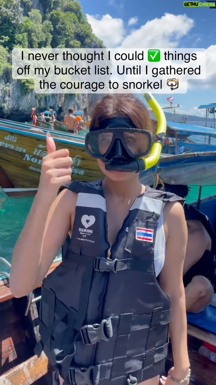 Anahita Bhooshan Instagram - This reel is so close to my heart. Ticking things off my bucket list and bidding my fears a goodbye👋 Leave your fears behind, breathe in some fresh air and go conquer ❤️ . Thankyou @saii.phiphiislandvillage for arranging the snorkeling 🤿 session for us. It was surreal 🌊 Ps- I took my Phone into the sea to record it and that was the last time I saw it working. Had to get a new phone for myself. Thanks to iCloud all my data was safe 🤭🙈 . . . #travel #travelgram #reels #reelsinstagram #reelkarofeelkaro #inspirational