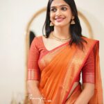 Ananthika Sanilkumar Instagram - Saree from : @thenmozhidesigns Jewellery : @kanakadhara_jewellery Clutch : @bysrirang Makeup and Draping : @priyaprabu_artistry Pc : @p2click.in