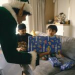 Anita Hassanandani Instagram - Big thanks to @toysrusindia for making Aaravv’s and his friends Christmas extra special! 🎁🎄 Magical moments unfolded as Santa and elf made a surprise visit to our home on request of Geoffrey the giraffe, bringing the joy of Christmas right to our doorstep! 🎅✨ Aaravv and his friends absolutely adored the gifts received from ToysRUs. Thank you for making the holiday season extra special! 🌟 #ToysRUsIndia #PlayNeverStops #UnboxThePlay #wantasanta