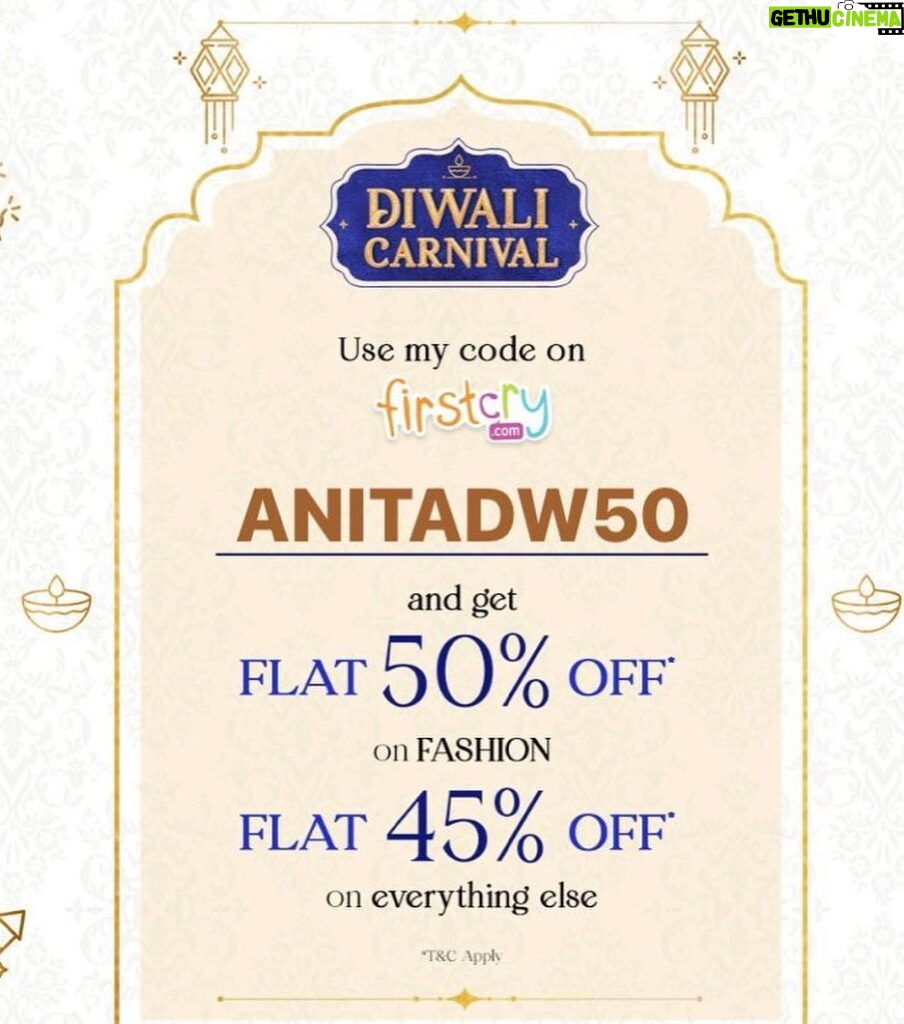 Anita Hassanandani Instagram - As we gear up for the festivities, I wanted to share our secret to making this season even more special – it's all about prepping in style and comfort, and Firstcry is our go-to destination for kids' fashion. From adorable ethnic wear that captures the essence of our traditions to super stylish outfits that keep my little one on-trend, Firstcry is the ultimate one-stop shop for all things kids fashion. Swipe to see what I picked for my son - his Diwali outfit is a head-turner, and he's as excited as can be! Isn't he the cutest little festive fashionista? Plus, here's a little treat for you! Use code ‘ANITADW50' at checkout for an exclusive flat 50% off on fashion and flat 45% off on everything, and make your kiddo's festival wardrobe just as amazing! Share your festive fashion finds with us! Let's make this festival season even more colorful and memorable. Wishing all of you a season filled with joy, lights, and celebrations!