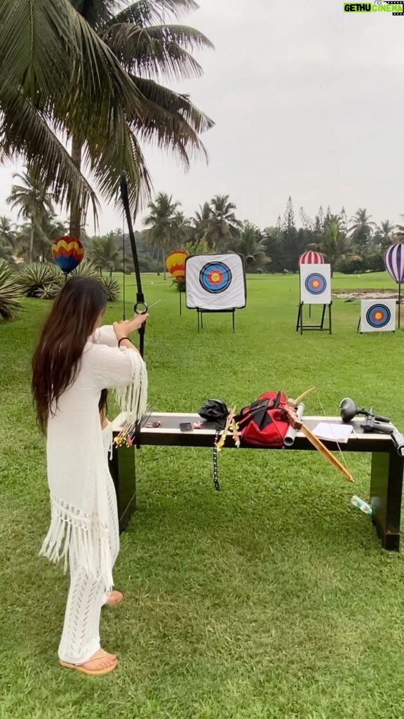 Anjali Tatrari Instagram - Tried archery for the first time. I have realised this world offers you so many experiences and it’s on you to grab them and make your life worth while♥️ #anjalitatrari