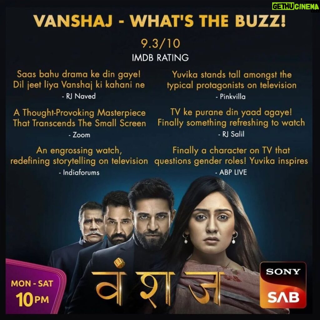 Anjali Tatrari Instagram - Extremely grateful 🧿 A show that raises a discussion on the topic of gender norms in Indian families. It is important to raise questions about gender equality even in the realm of family inheritance. Infact if we were to reflect on statistics, according to a survey conducted by PwC in 2019, in 58% of the family businesses in India which have the next generation working in the business, there are no women. But why is it that gender has been allowed to trump capability in the selection of successors for family businesses in India so far? #vanshaj #yuvikamahajan