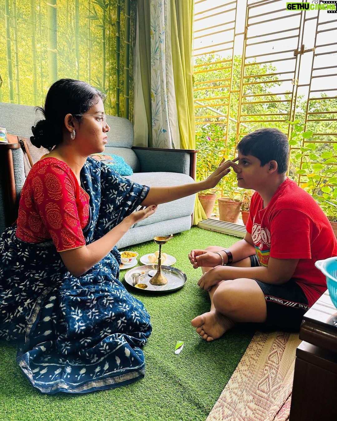 Ankita Bhattacharyya Instagram - শুভ ভ্রাতৃদ্বিতীয়া ❤️ #Bhaifota #bhaiduj❤