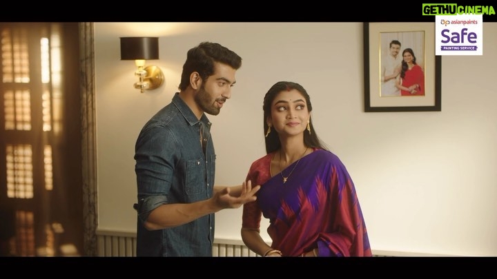 Ankita Mallick Instagram - Watch how Swayambhu surprised me by booking Asian Paint’s Safe Painting Service and gave our house a no-mess makeover. Like us, You too can get your house painted without any stress. Watch the full video for more details. #safepaintingservice #asianpaints