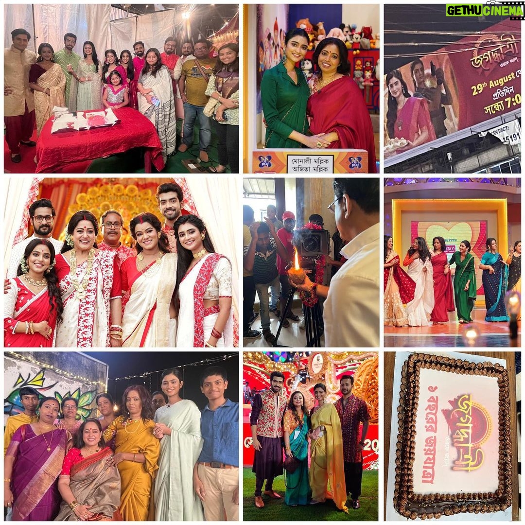 Ankita Mallick Instagram - One year and a week of learning, laughing and loving π₯. One year of being Jagadhatri.π«. One best year of my life so far π§Ώ. Thank you Dada for giving me this life.Thank you for giving me everything I have today Dada.@blues_productions π And last but not the least thank you my lovely lovely audience π«Άπ»β₯οΈ @zeebanglaofficial thank you π . . #oneyearofjagadhatri #jagadhatri #zeebangla #bluesproduction