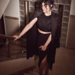 Anshula Kapoor Instagram - 🖤 Styled by @mohitrai with @ruchikrishnastyles Assisted by @muskanduaaa Makeup by @divyashetty_ Hair by @hairby_shivanik Outfit @28moons.in Jewellery @diosaparis Shoes @stuartweitzman Photography @visualaffairs_va