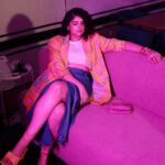 Anshula Kapoor Instagram - Sometimes, I clean up well 🤓 (Was trying to be a mood for @onegreymood & @manishamelwani, but swipe till the last picture to see the real me slip out 🤣) All dolled up for @ikea.India’s Iconic 80th anniversary celebration 💛 Blazer - @doh_tak_keh Earrings - @voycejewellery Skirt & top - @zara Heels - @londonrag_in Bag - @gucci Styled by @manishamelwani Makeup - @sabakhanmakeup Hair - @hairby_shivanik 📸 - @onegreymood
