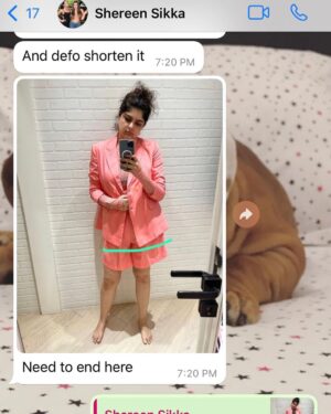Anshula Kapoor Instagram - Even 2021 Anshula wouldn’t have believed that she would ever wear shorts; let alone pair it with a cropped top! 

When I first ordered the blazer and shorts with @shereenlovebug , I asked her to make them as long as possible. Because I’m still insecure about my thighs and my Fupa. I still have bad body image days where all I want to do is hide under oversized loose clothes. So first instinct is always to cover everything up.. But I’m so glad she convinced me to have them shortened, and I’m proud of myself for having the courage to get out of my comfort zone. Sometimes, you need to pat your own back & acknowledge self growth. And yes, dressing up in clothes you wouldn’t normally wear is self growth, and it takes a good amount of courage to be comfortable in silhouettes you would never wear. But I’m learning and loving that not everything needs to be perfect. That I get to define what I feel good in. And it’s perfectly normal to have thick legs, a fupa, loose skin and stretch marks. 

Styled by @mohitrai with @ruchikrishnastyles 
Assisted by @muskanduaaa 
Shorts and jacket by @shopmonokrom 
Bralette by @nykdbynykaa 
Rings by @tanzire.co 
Earrings by @misho_designs 
Makeup by @aashna_shah with assistance from @tarang.lodha 
Hair by @hairby_shivanik 
Shot by @visualaffairs_va