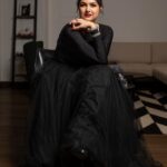 Anshula Kapoor Instagram - Can you tell black is my favorite colour? 🖤 Styled by @shereenlovebug Style team @jahnavi.kothari Hair by @ruchithakur.5 Makeup by @goldandglittr Bodysuit: @shopmonokrom Skirt: @brindasneha Jewellery : @amrapalijewels Photographed by @sunnychothaniphotography Managed by @niharika_bhanushali