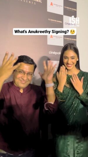 Anukreethy Vas Instagram - Anukreethy has a special message! 😉 Can you guess her sign? Comment below! 👇

@anukreethy_vas 

#anukreethyvas #tigernageswararao #tigernageswararaotrailer #anupamkher #nupursanon #raviteja #gayatribhardwaj #vamsee #abhishekagarwal #mumbai #deaf #deafcommunity #deafindia #deafworld #deafculture #actionmovies #indiansignlanguage #ishshiksha #ishnews #signlanguage #entertainment #trailerlaunch