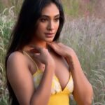 Anukreethy Vas Instagram - Watching sunsets enjoying the golden hour amidst flowers is one of my favourite things to do 🌅 🌺 🌷 . Last from this series I promise 🙈 . Captured by @kothapalli.bhaskar 📸 . Dress from @labelritukumar 👗 . #sunset #goldenhour #anukreethyvas #kollywood #kollywoodcinema #kollywoodactress #tollywood #tollywoodactress #trending #explore #explorepage Hyderabad