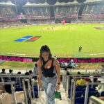Anukreethy Vas Instagram – World Cup 2023 🏆 🏏 
.
South Africa vs Pakistan 🌼 
.
.
#worldcup #worldcip2023 #chepauk #chepaukstadium #bleedblue #india #cricket #anukreethyvas Chepauk Stadium