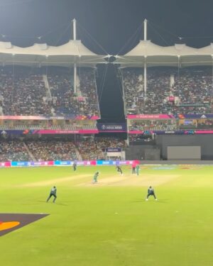 Anukreethy Vas Instagram - World Cup 2023 🏆 🏏 
.
South Africa vs Pakistan 🌼 
.
.
#worldcup #worldcip2023 #chepauk #chepaukstadium #bleedblue #india #cricket #anukreethyvas