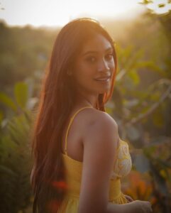 Anukreethy Vas Instagram - When life imitates the golden hour - radiant , warm and full of smiles. 🌅 💛 . Captured by @kilaruness 📸 . #goldenhour #goldenhourmagic #smileandshine #yellow #anukreethyvas #tollywood #tollywoodactress #kollywood #kollywoodcinema #kollywoodactress #photography Hyderabad