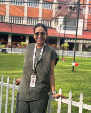 Anupama Gowda Instagram - KCC day with my people and you lovely audience =fun ♥️

Outfit : @zara (so many asked me about this fit ) 

@_raaghava 
@tejukranthi 
@krishithapanda