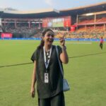 Anupama Gowda Instagram - KCC day with my people and you lovely audience =fun ♥️ Outfit : @zara (so many asked me about this fit ) @_raaghava @tejukranthi @krishithapanda Bangalore, India