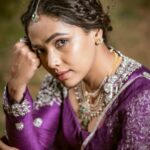Anupama Gowda Instagram - Say it all with your eyes 👀 Outfit: @aura_oofficial Styling: @tejukranthi Assisted by : @khushi_jagadisha Jewellery: @abarantimelessjewellery Makeup: @makeover_by_rohiniaarya Hairstyle: @makeoverwith_vandana PC: @raghavstudios