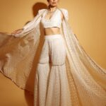 Anusha Dandekar Instagram - Turns out you don’t need wings to fly… 🦢 Just a @manishmalhotra05 @manishmalhotraworld 🤍🤍🤍 Shot by: @shrutisbagwe Jewels: @curiocottagejewelry Hair by: @mithun.gole & Priti 🤍
