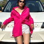 Anushka Kaushik Instagram - Ye lafander dost pyaare bhi ho sakte hai nhi socha tha🥲🥶 Thank you @mahindraxuv400 for making this happen by sending the new All-Electric XUV400 to me for a test drive! #XUV400 #MahindraXUV400 #AllElectric #WomenwithDrive #paidpartnership #womensday #womensday2023 #internationalwomensday #anushkakaushik