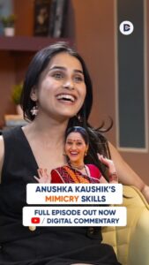 Anushka Kaushik Instagram - @reel_anushka 's mimicry skills are so on point; they'll wow you. Watch Full Podcast on our YT Channel. . . . #dayaben #tmkocvideos #kanganaranaut #digitalcommentary #anushkakaushik
