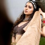 Aparna Dixit Instagram - Last ones from this look 🌹 . Shoot Concept & Creative Direction: @thebridesofindia @mansidhanak Hair & Makeup by: @makeupbypompy Makeup products: @nourrbymallikabhat On set styling: @stylebysugandhasood Location: @westinmumbaipowai 📍 Outfit: @rockystarofficial Jewellery: @rimayuO7 Photography by: @harshphotography11 Production: @mansidhanak @vinavb @akshitsmehta