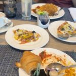 Aparna Dixit Instagram - Feasting is our fav thing to do together 🥘 🍲 ☕️ . . . Heels @shopgnist Dress @thenewbold.in Styled by @yourstylistforever