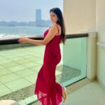 Aparna Dixit Instagram - 🌹 Wearing @labelsimrankatyal Earrings @cherryblossoms.designs Styled by @yourstylistforever TAJ Exotica Resort and spa, the Palm Dubai