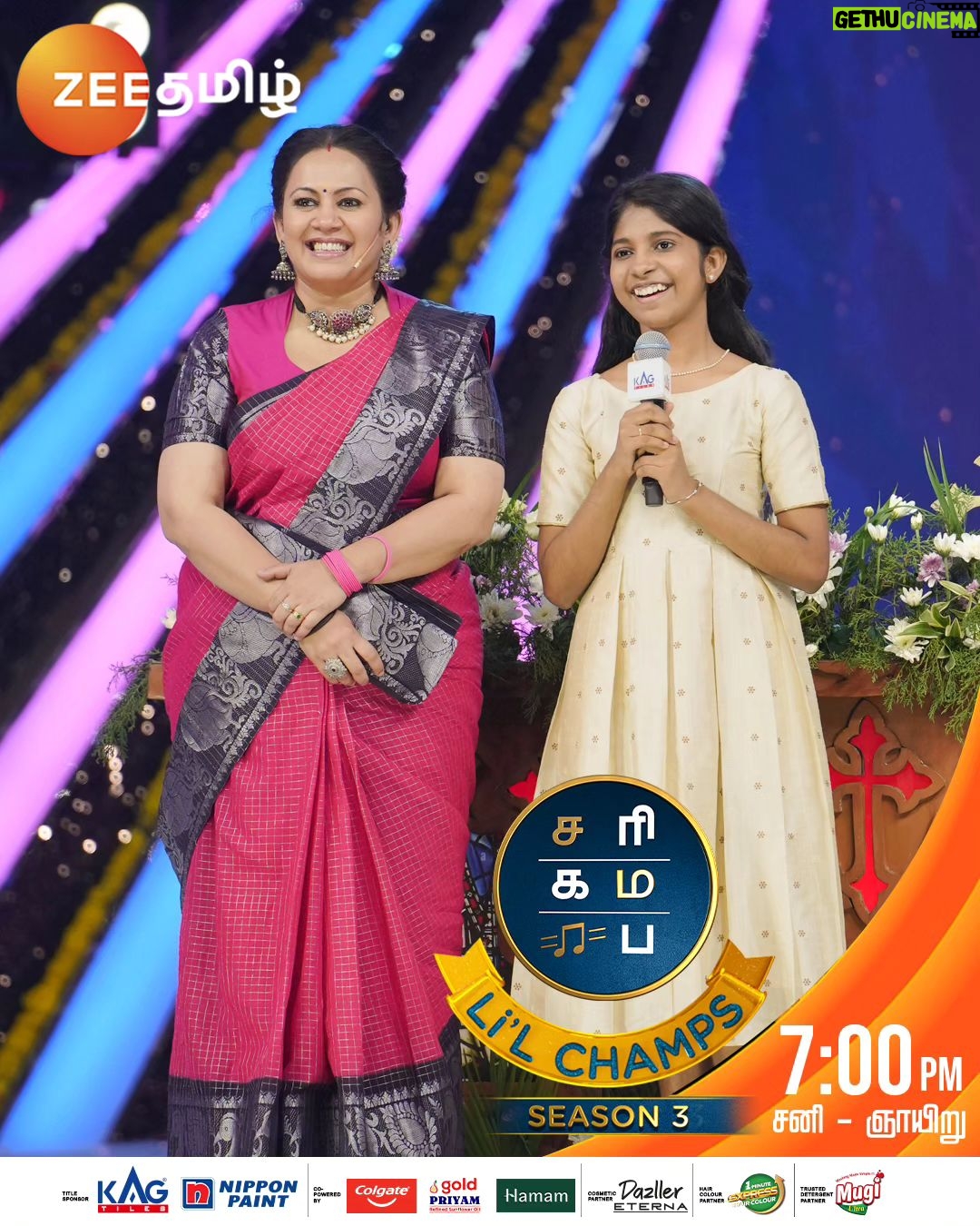 Archana Chandhoke Instagram - Happy Faces For The Happy Weekend : ) ...!!!❤️🔥 Saregamapa Lil Champs | Devotional Round | Saturday And Sunday at 7pm. #SaregamapaLilChamps3 #SaregamapaLilChamps #Abhirami #Saindhavi #SriNivas #Mano #Archana #SathishAndBand #Kilmisha #ZeeTamil